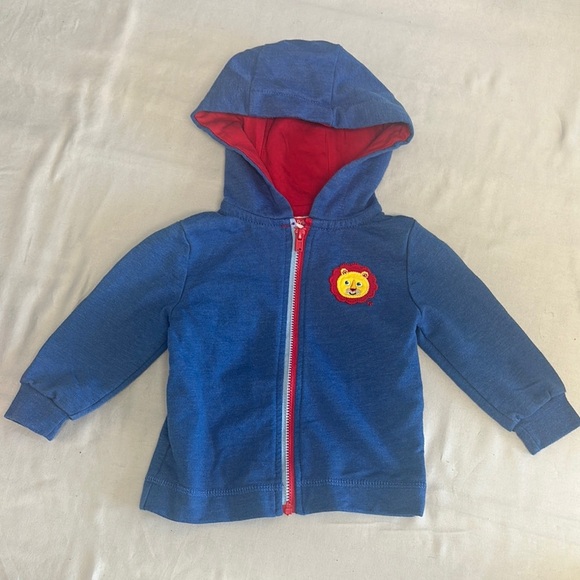 Fisher-Price Blue and Red zipped Hooded Sweatshirt - Picture 1 of 4